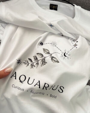 Дамска тениска зодия Водолей - Aquarius